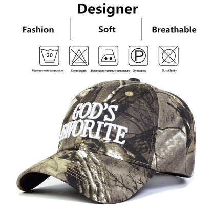 Unisex God's Favorite Letter Embroidery Baseball Caps Spring Autumn