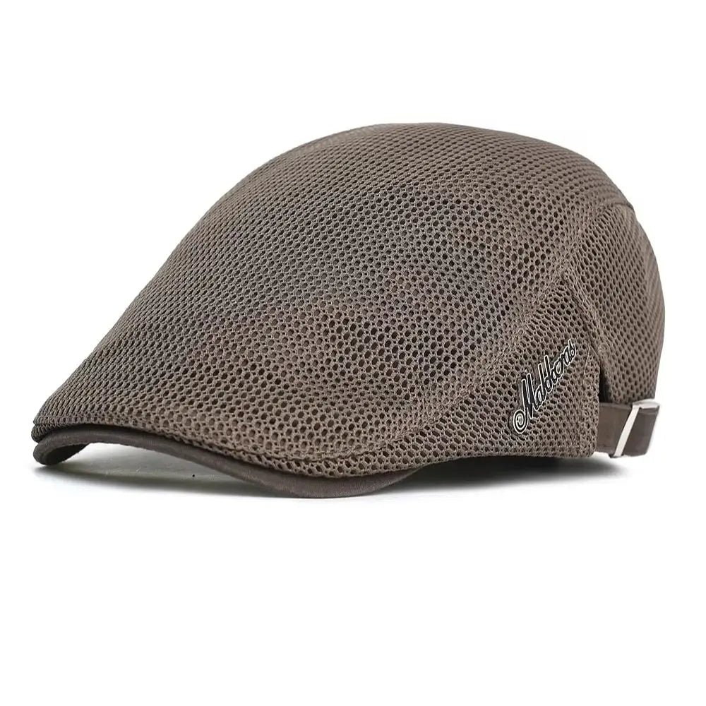 Spring Summer Breathable Mesh Newsboy Caps Men Woman