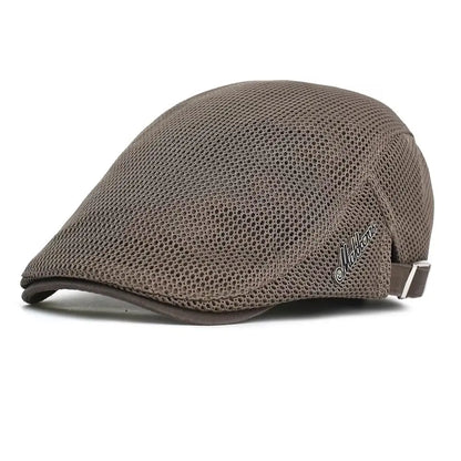 Spring Summer Breathable Mesh Newsboy Caps Men Woman