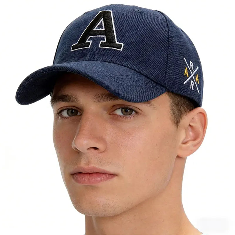 Summer Outdoor Solid Color Embroidered Duck Tongue Hat