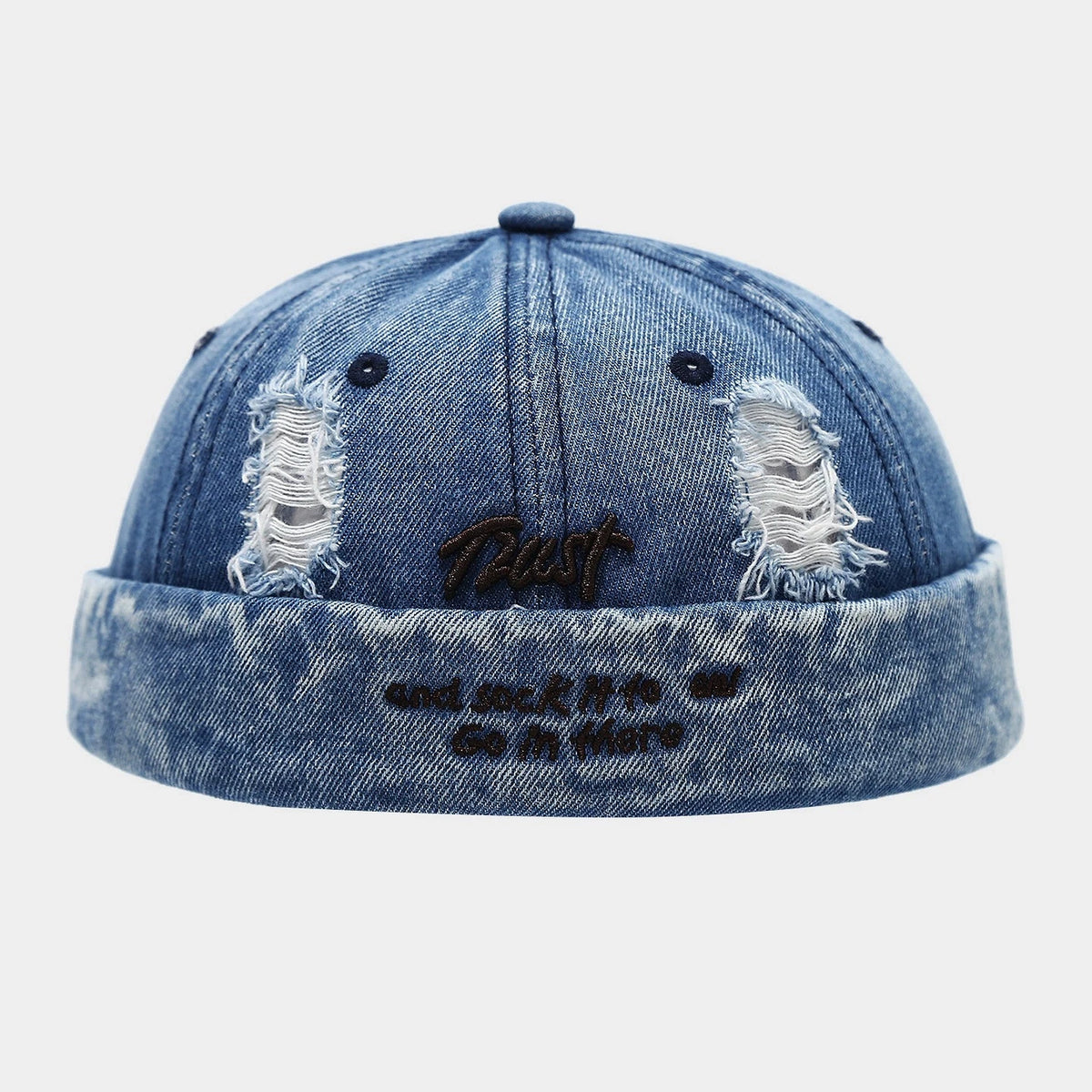Vintage Distressed Ripped American Skullcap