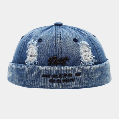 Vintage Distressed Ripped American Skullcap