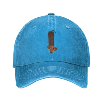 I Love My Wiener Dog Dachshund Baseball Cap Distressed Washed Caps Hat Fashion Outdoor Activities Sun Cap