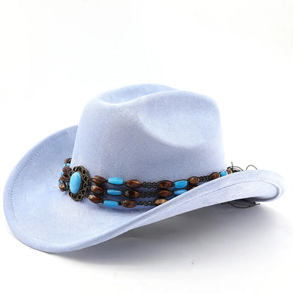 Suede Horse Riding Western Cowboy Hat For Men And Women Outdoor