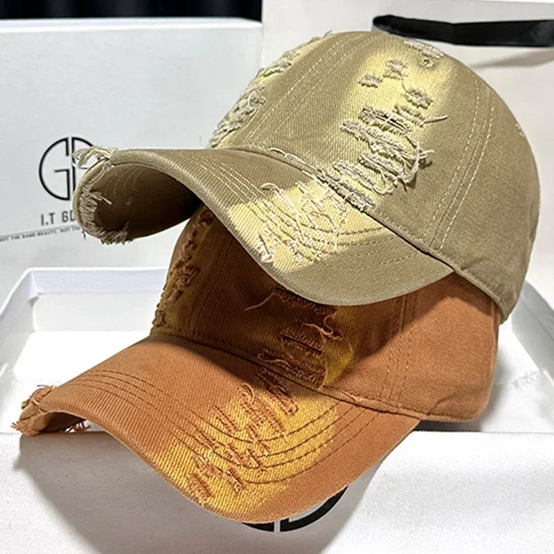 New Ripped Rimmed Baseball Hats For Men And Women