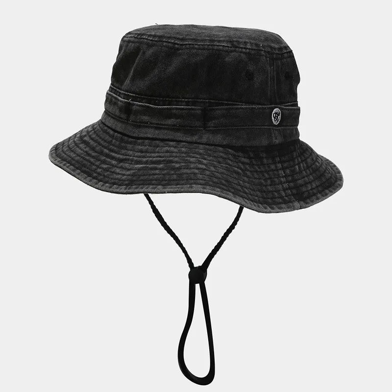 2022 Cotton Solid Color Bucket Hat Fisherman Hat