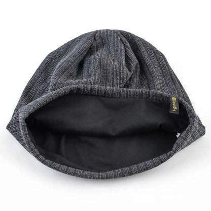 Double Lined Ribbed Slouch Beanie Hat For Men Women