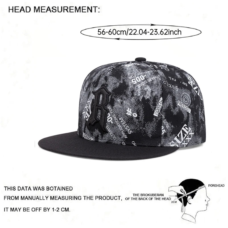 Simple Baseball Hat R Embroidered Street Dance Hip Hop Hat