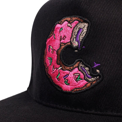 Unisex Doughnut Embroidery Hip-Hop Hats Outdoor Adjustable