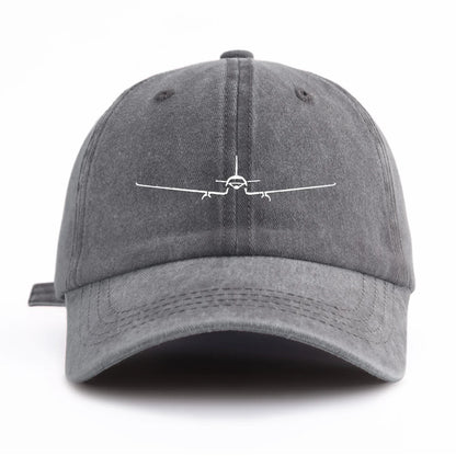 Airplane Print Washed Baseball Cap For Adults