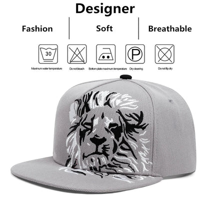 Men Women Lion Embroidered Baseball Cap Summer