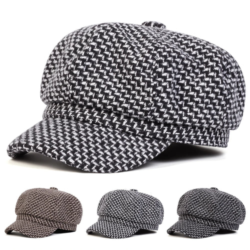 Unisex Thousand Bird Grid Personality Newsboy Hat