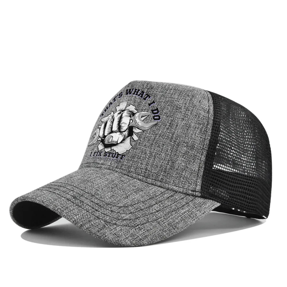 Spring Summer Printed Mesh Breathable Baseball Cap