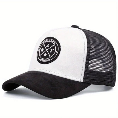 Summer Mesh Baseball Cap Women Men Enjoy Life Letter Patch Snapback Hat
