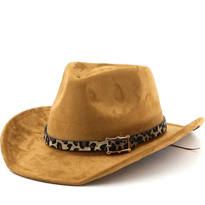 New Fedora Hats Suede Cap Western Cowboy Gift Hat