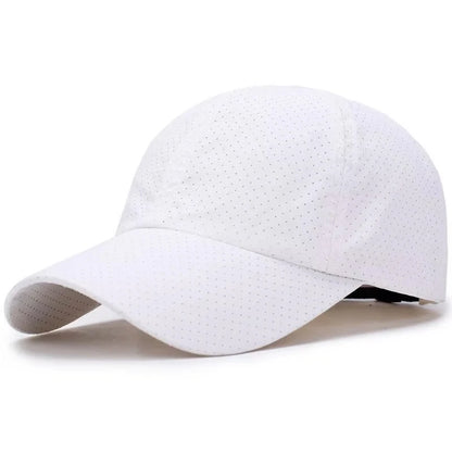 Quick Dry Breathable Mesh Baseball Cap Sun Protection Plain Hat Perforated For Women Men Outdoor Sports