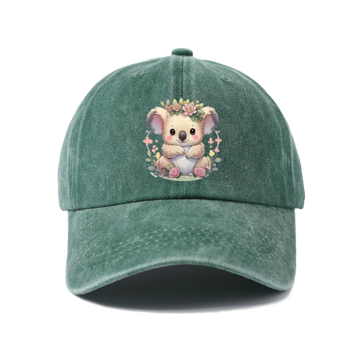 Cute Cartoon Animal Character Baseball Cap Vintage Washed Adjustable Unisex Dad Hat Everyday Gift