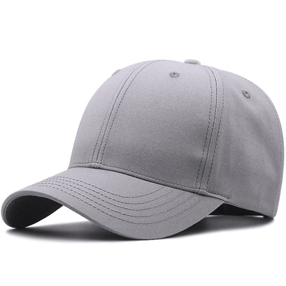 Adult Hard Cotton Big Size Baseball Hat Woman Solid Color Sun Cap Hiphop Man