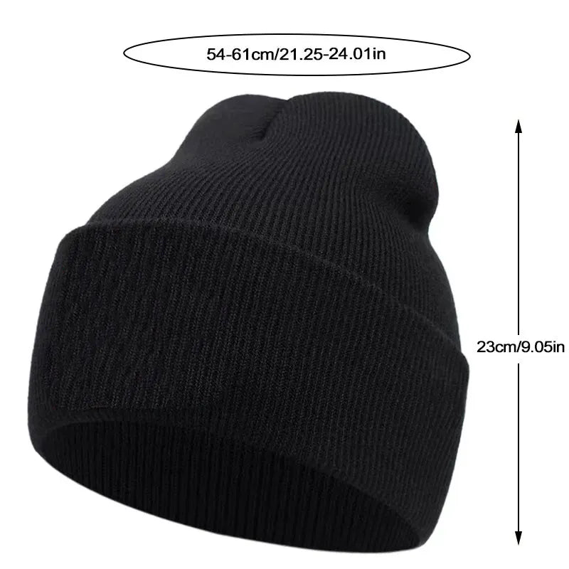 Fashionable Lettered Knitted Hats, Warm Woolen Hats