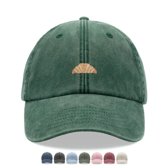 1pc Croissant Printing Retro Baseball Caps for Men