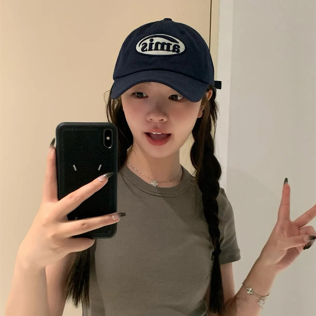 Korean Hat Spring/Summer Women's Versatile Big Head Circumference Baseball Hat