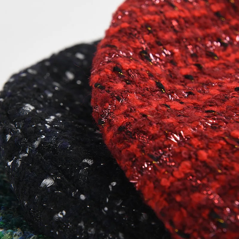 Red Beret Women Autumn Winter New British Retro Tweed Berets French