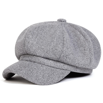 Woolen Solid Color Beret Fashion Outdoor Cotton Hat