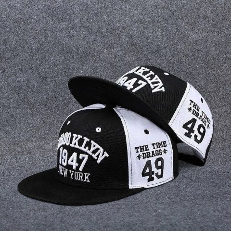 Men's Letter Embroidery Tide All-Match Flat Brim Baseball Cap Ladies Summer