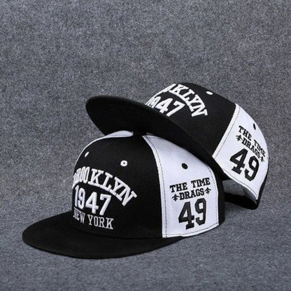 Men's Letter Embroidery Tide All-Match Flat Brim Baseball Cap Ladies Summer