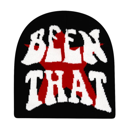 Y2k Letter Butter Knit Hats Skullies Beanies Autumn Winter Warm Hat