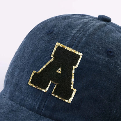 Fashionable 26 Letter Stick Label Hip-Hop Baseball Cap Hat for Men and Women