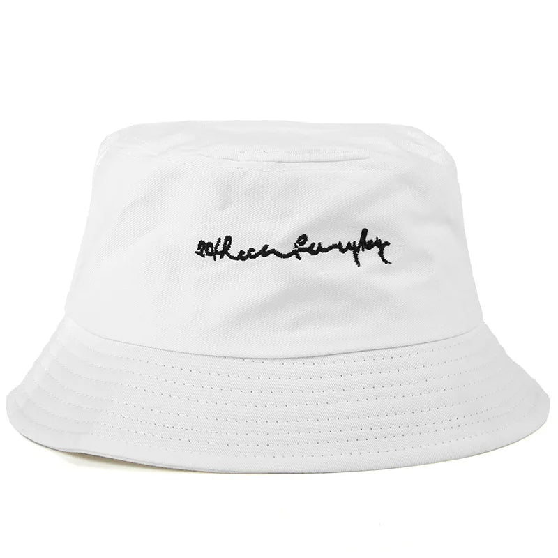 Summer Men Women Bucket Hat Casual Letter Embroidery Fisherman Hats