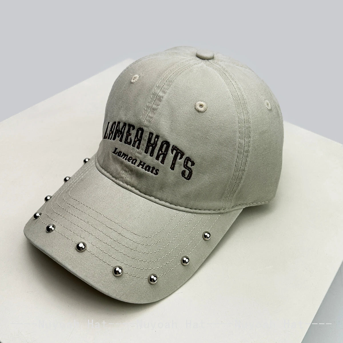 American Retro Rivet Embroidered Letters Baseball Hats
