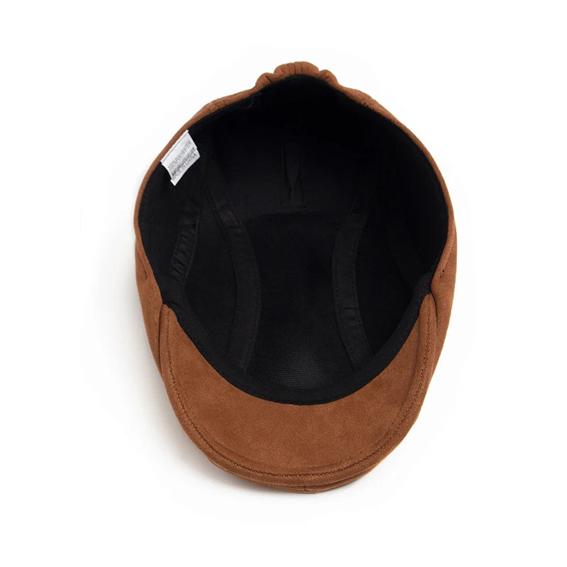 New Suede Autumn Winter Beret Fashion Vintage Men Women Newsboy Hat