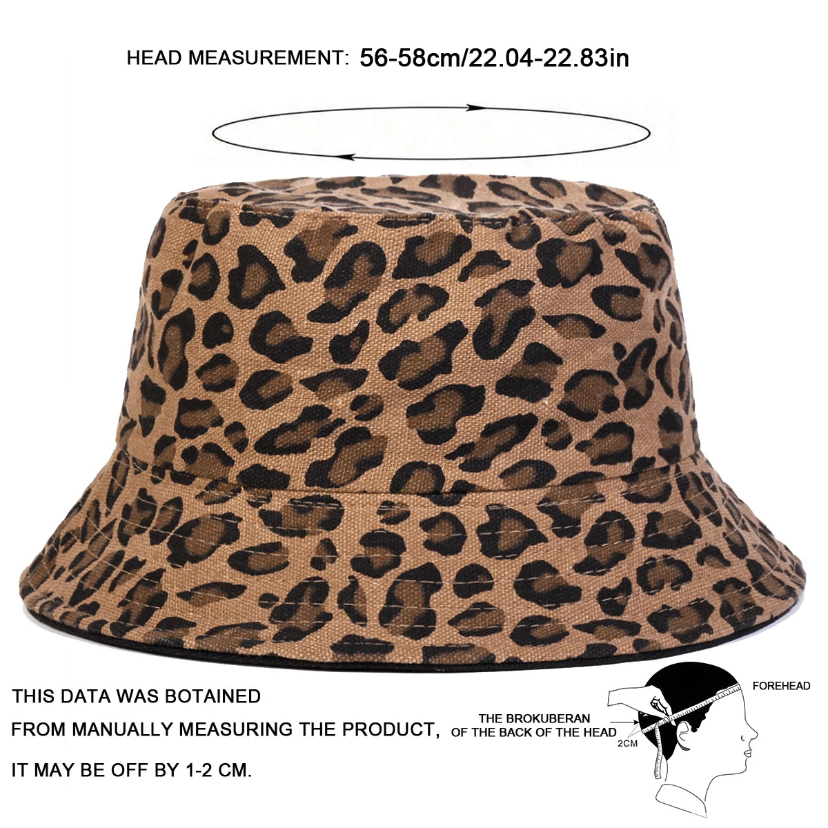 Unisex Leopard Print Personality Bucket Hats Fishermen Caps