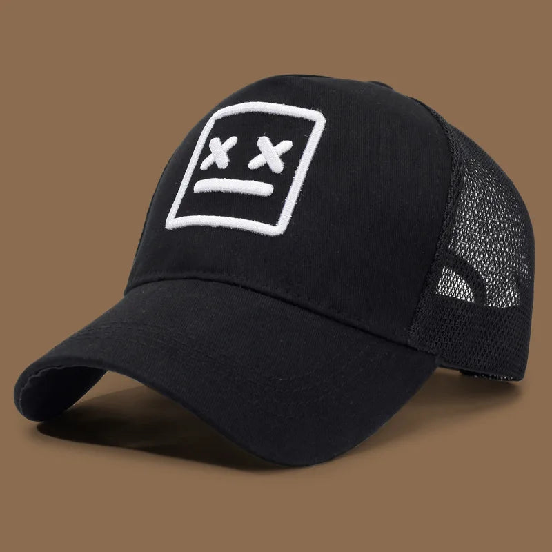 Men's Smiling Face Embroidered Baseball Cap