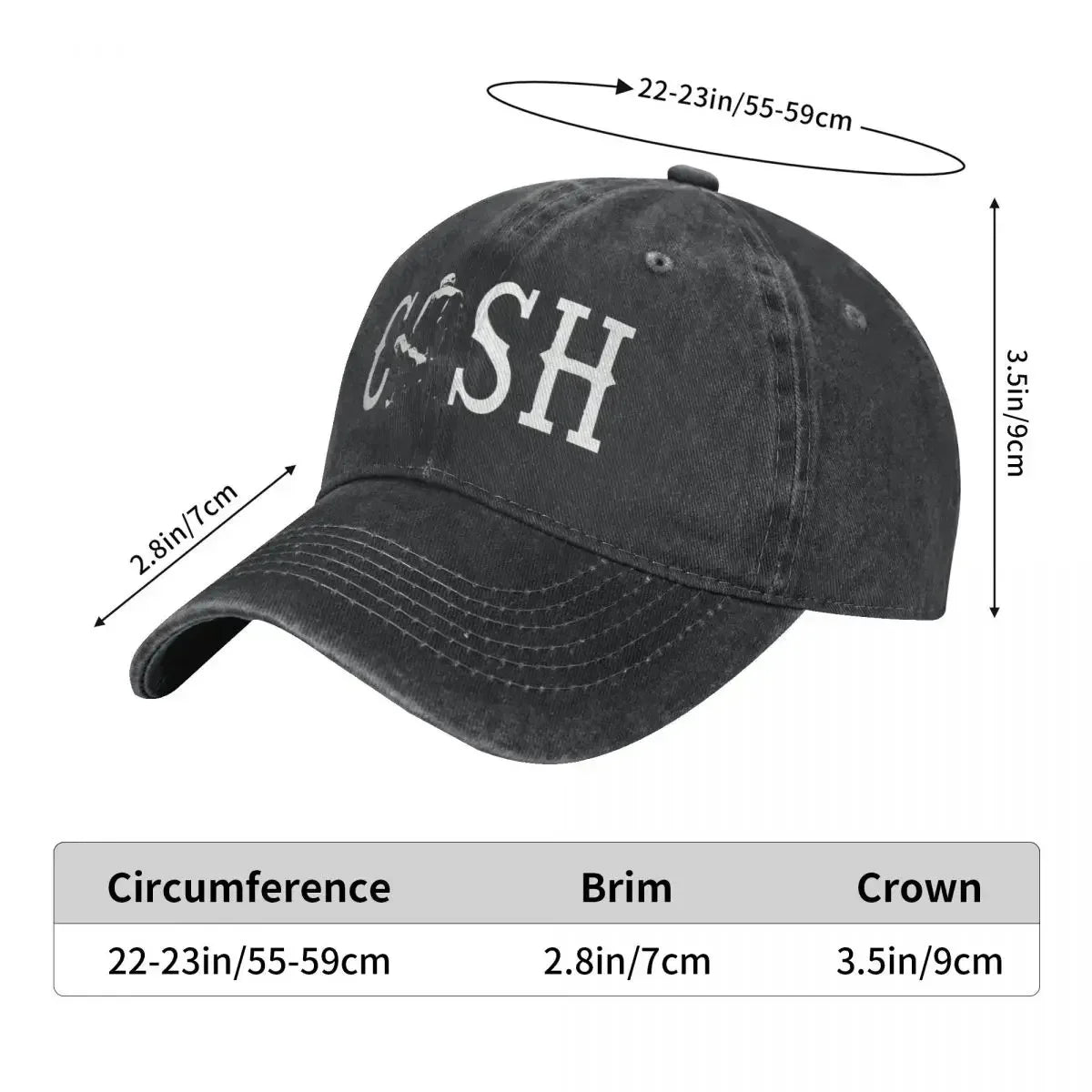 Vintage Cash Walking Outside Musician Baseball Caps