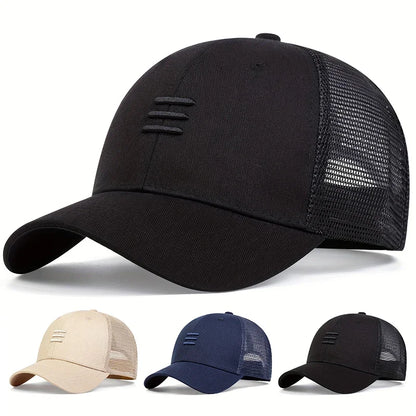 Unisex Three Embroidery Baseball Net Caps