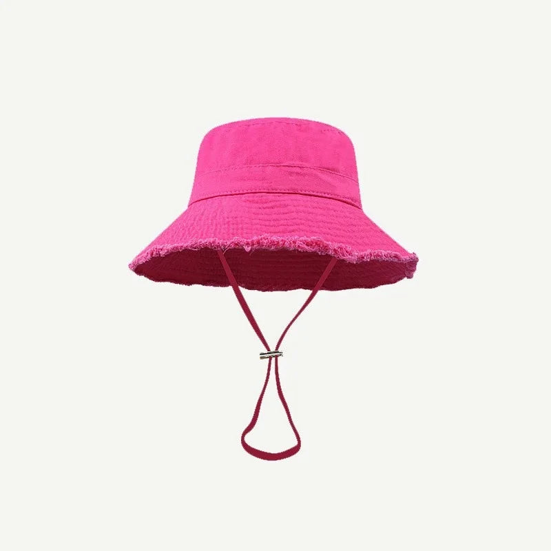 Outdoor Women Bucket Hat Wide Brim Fisherman Hat