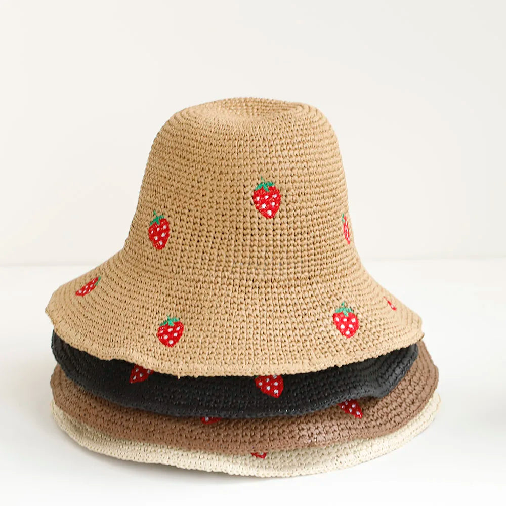 2026 New Handmade High Quality Simple Strawberry Sun Hat