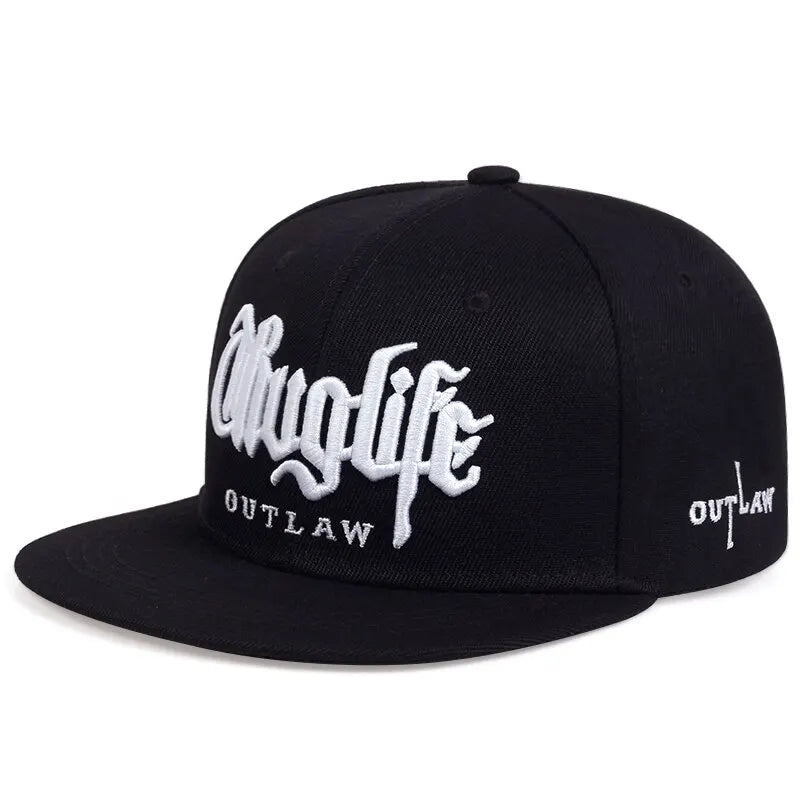 Fashion Fastball Cap Thug Life Embroidery Hip Hop Baseball Cap