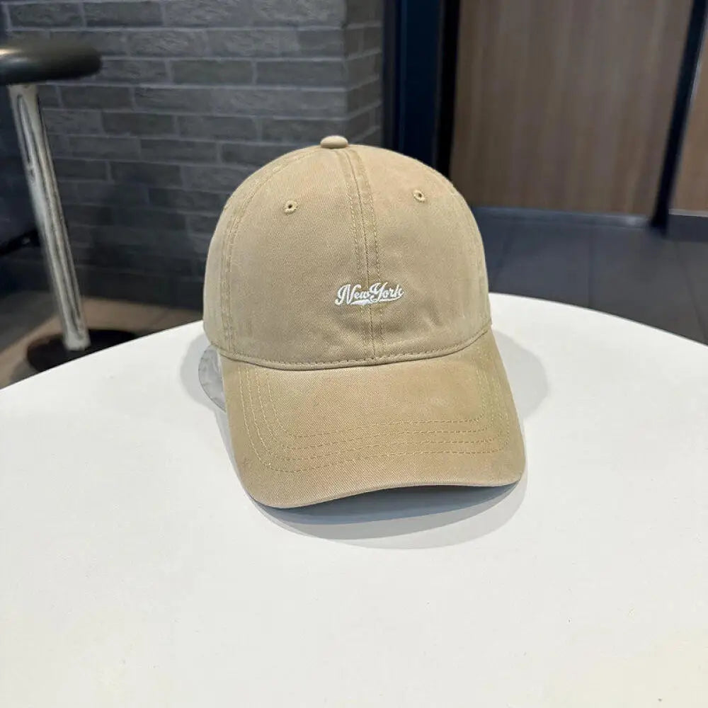 Korean Letter Embroidered Baseball Cap Simple Mesh Casual Hat For Men Women Outdoor Camping Daily Streetwear