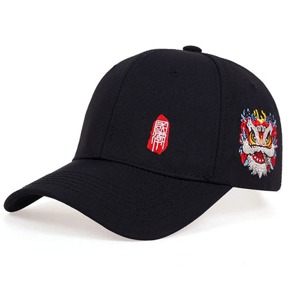 Fashion Baseball Cap Chinese Style Embroidery Sun Caps for Men Women