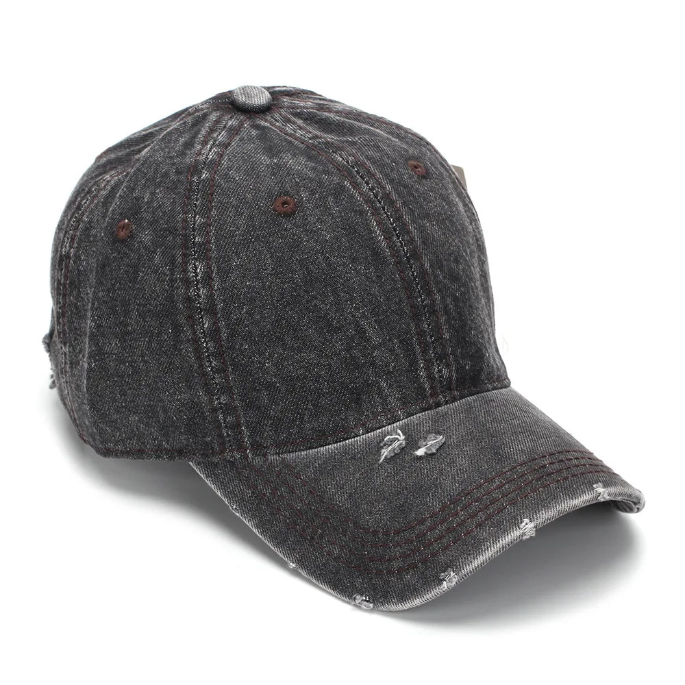 Unisex Retro Cowboy Baseball Caps High Quality Denim Plain Trucker Hats