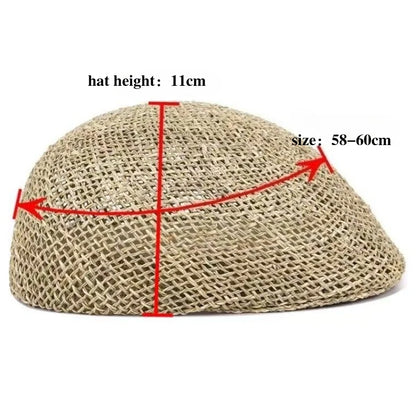 Big Size Fashion Straw Weave Berets