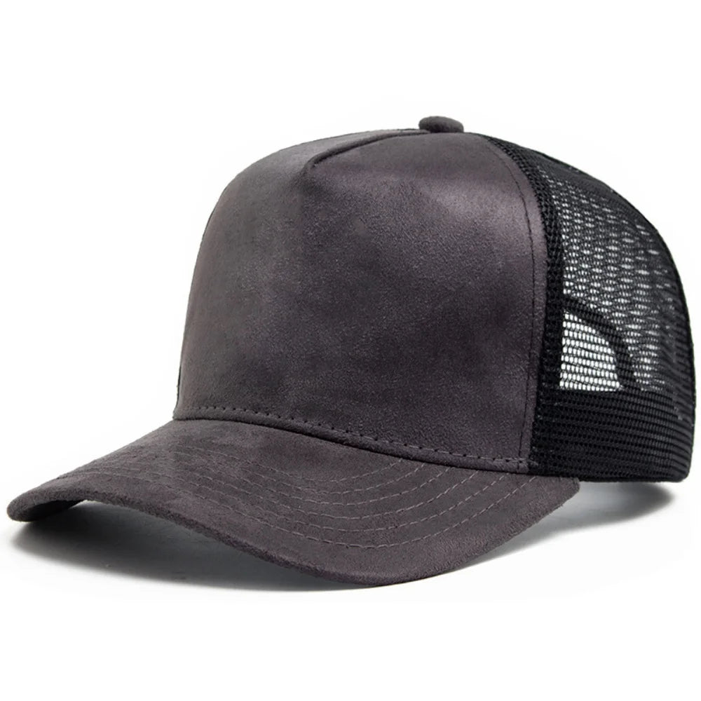 Summer Suede  Men Mesh Baseball Cap