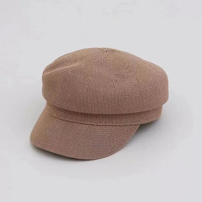Octagonal Hat Packable Military Newsboy Cap