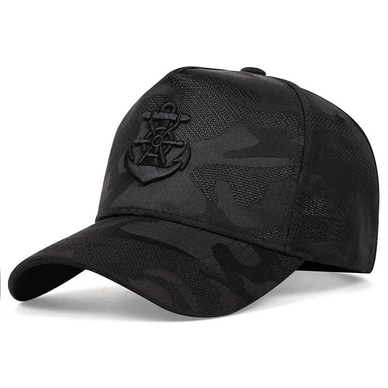 Unisex Ship Anchor Embroidery Baseball Caps Outdoor Adjustable Casual Hats Dad Hat Sunscreen Hat