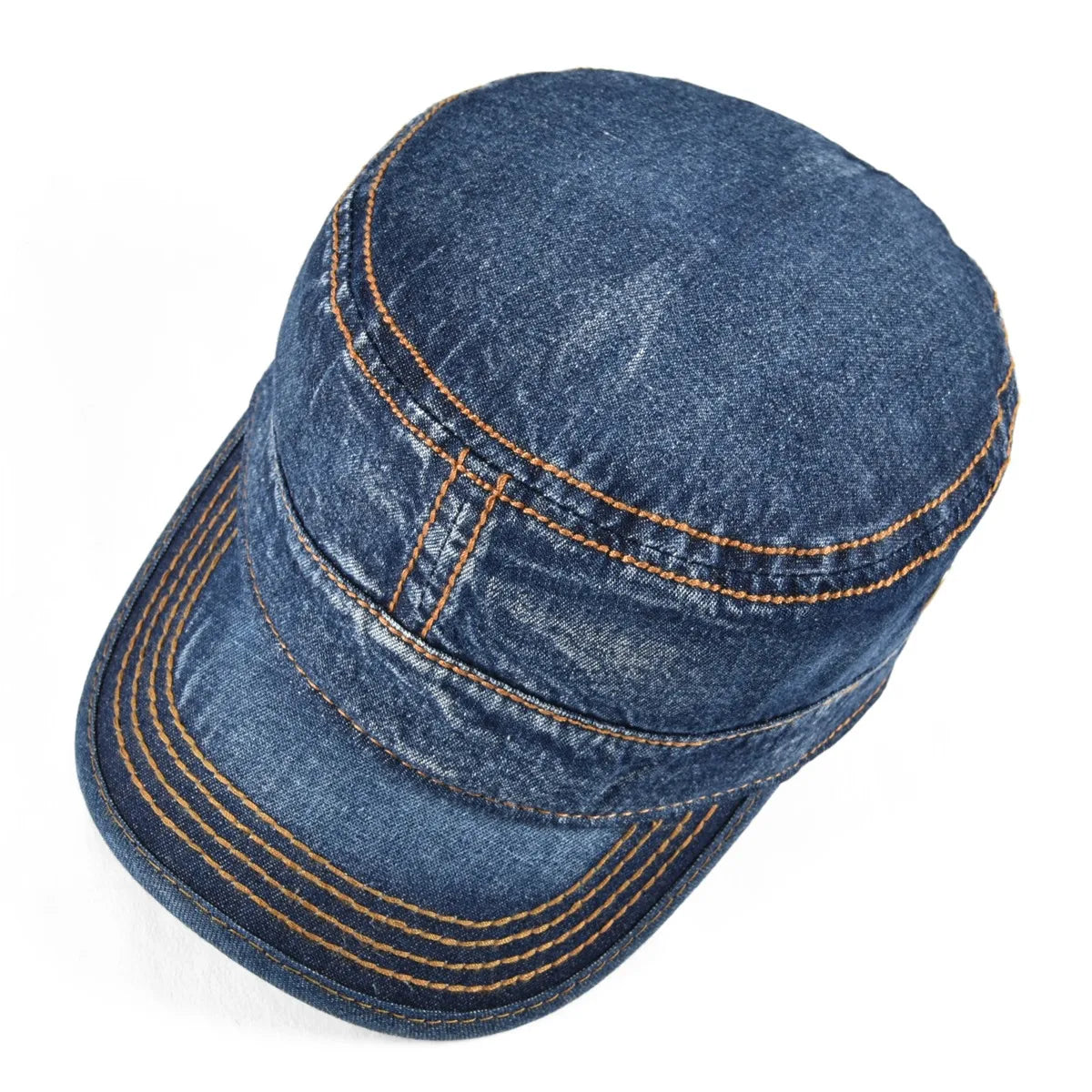 Denim Army Cap Men Washed Cotton Bucket Hat