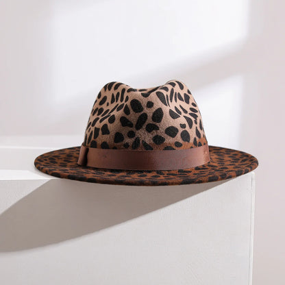 2026 Winter Fedora Hats For Women Fashion Flat Wide Brim Panama Wool Felt Jazz Fedora